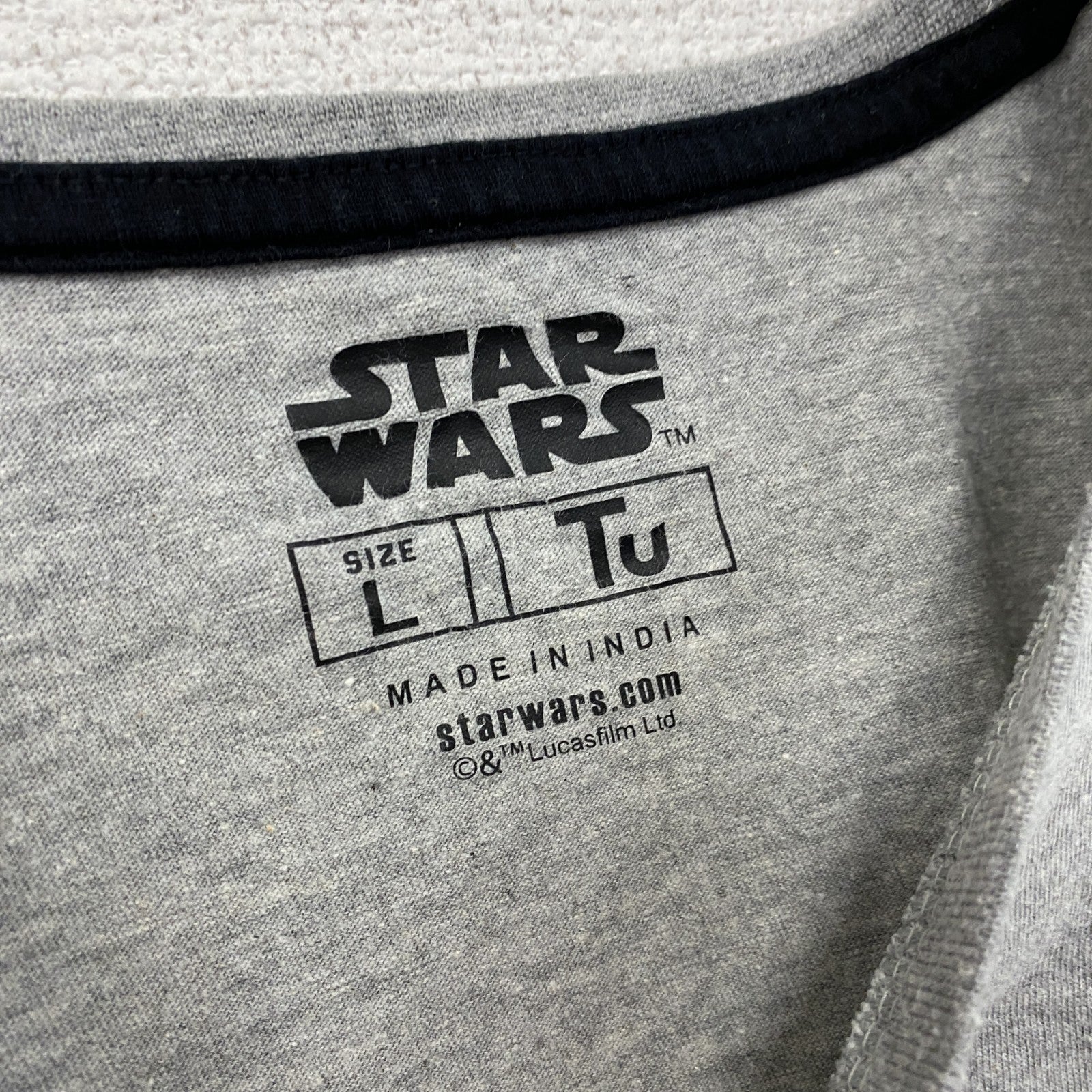 STAR WARS　スターウォーズ　半袖プリントTシャツ　灰色　グレー　Lサイズ