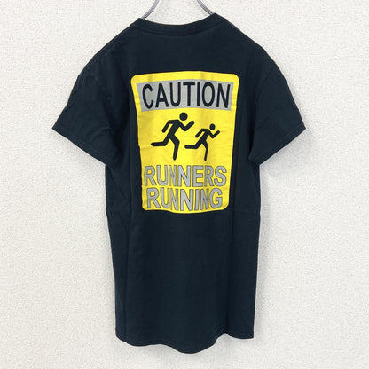 古着 used　半袖プリントTシャツ　クルーネック　KNIGHTS TRACK&FIELD　カジュアル　黒　Mサイズ