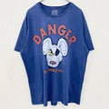 古着 used　DANGER MOUSE　デンジャーマウス　半袖キャラクタープリントTシャツ　ネズミ　ネイビー　2XLサイズ