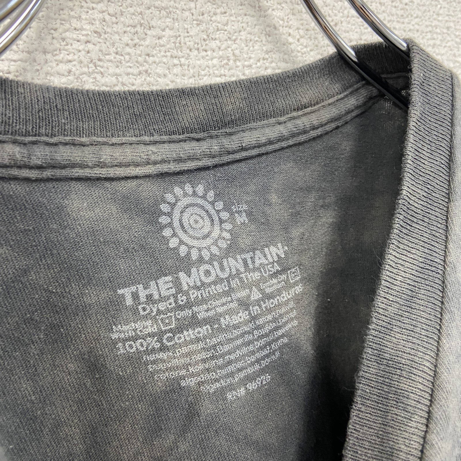THE MOUNTAIN　ザマウンテン　半袖プリントTシャツ　タイダイ　アニマルT　灰色　グレー　Ｍサイズ