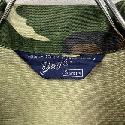 ～80s　Sears　シアーズ　ハンティングシャツジャケット　4つポケット　カモフラージュ　迷彩柄　Mサイズ