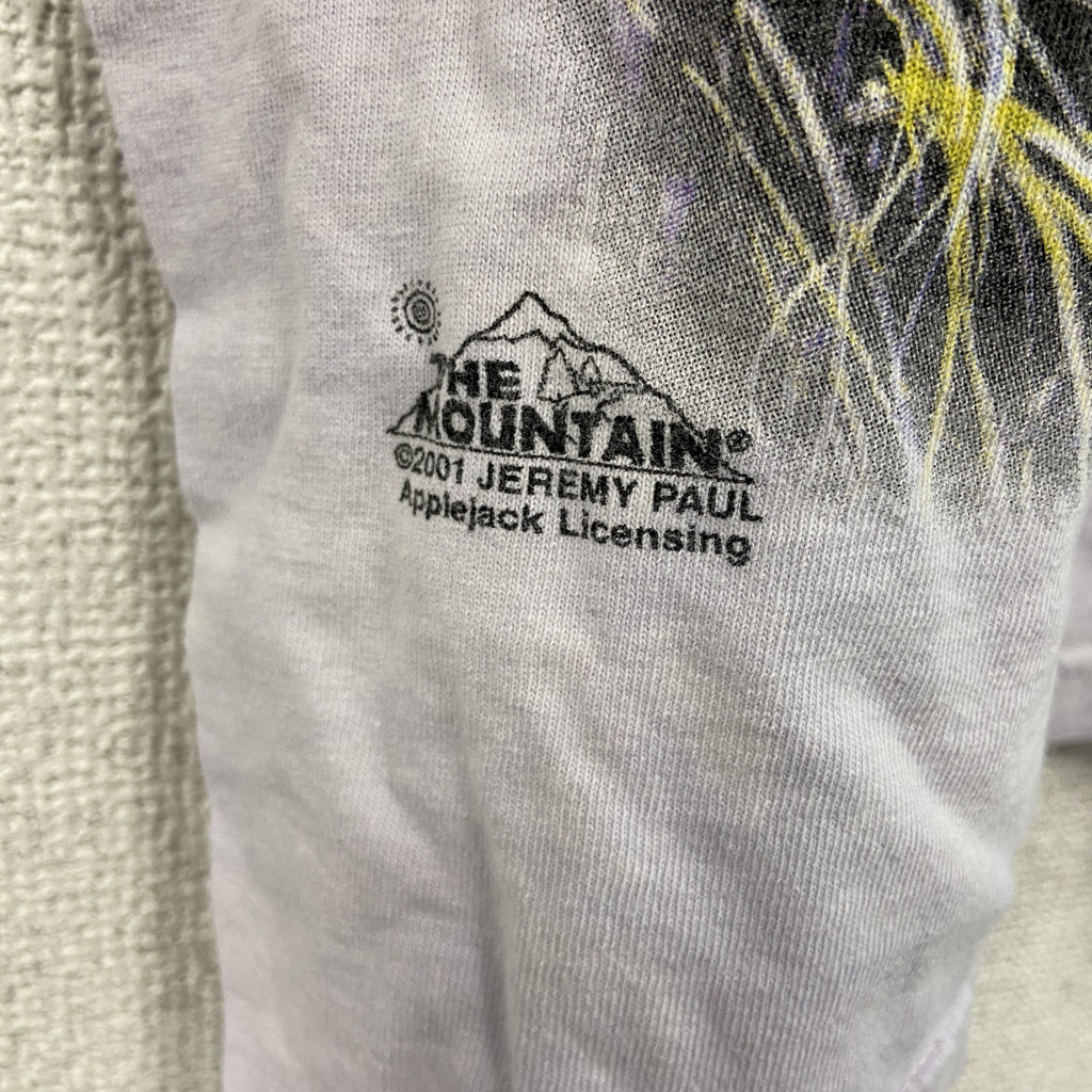 00s　THE MOUNTAIN　ザマウンテン　半袖プリントTシャツ　タイダイ　アニマルT　紫　パープル　Lサイズ