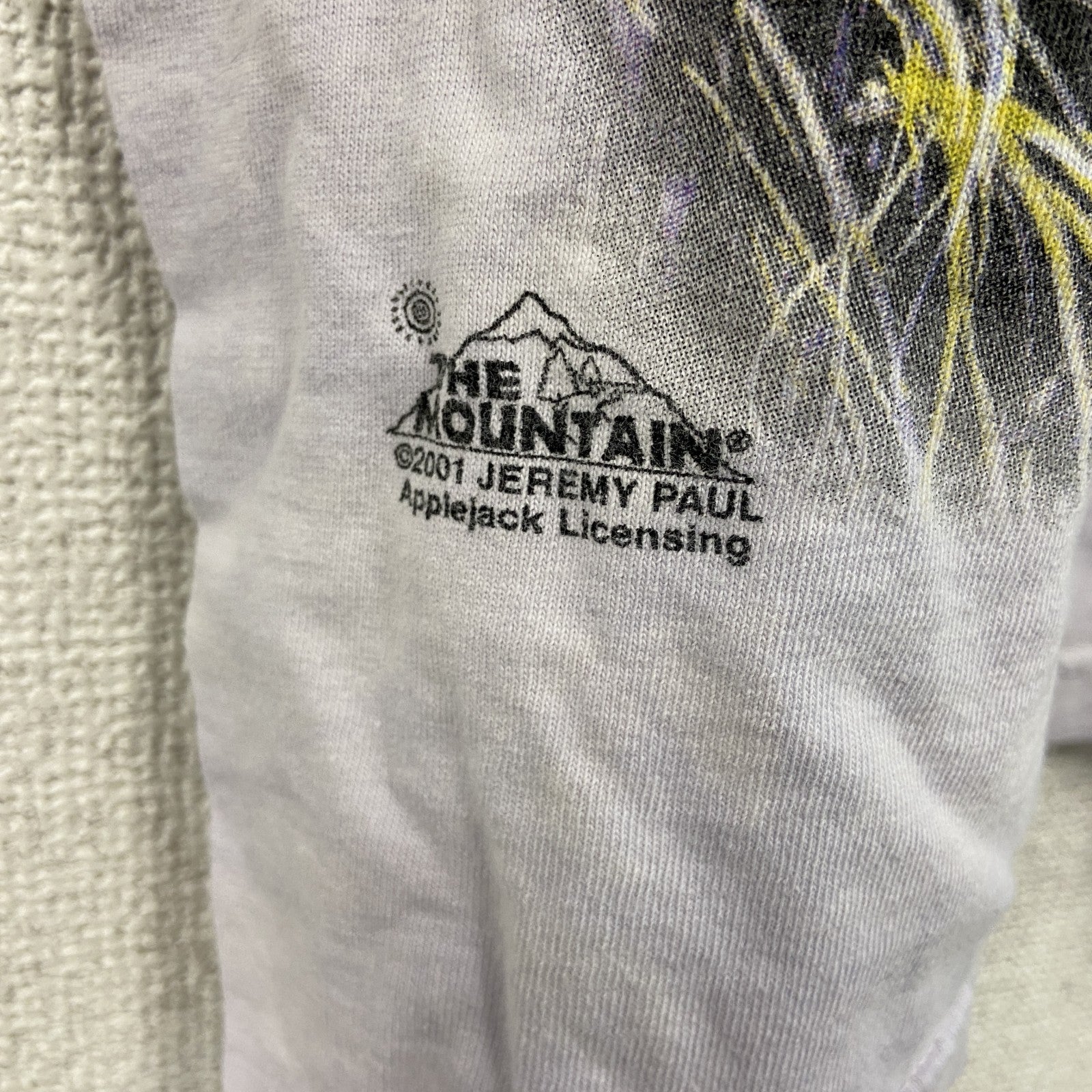 00s　THE MOUNTAIN　ザマウンテン　半袖プリントTシャツ　タイダイ　アニマルT　紫　パープル　Lサイズ