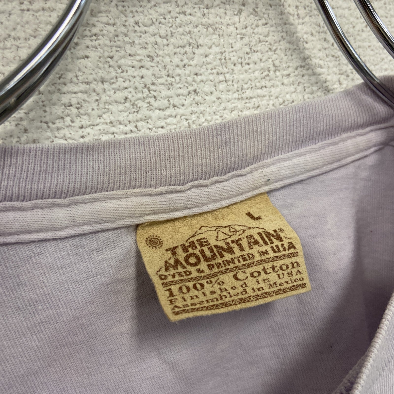 00s　THE MOUNTAIN　ザマウンテン　半袖プリントTシャツ　タイダイ　アニマルT　紫　パープル　Lサイズ