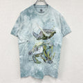 THE MOUNTAIN　ザマウンテン　半袖プリントTシャツ　タイダイ　アニマルT　水色　ライトブルー　Mサイズ