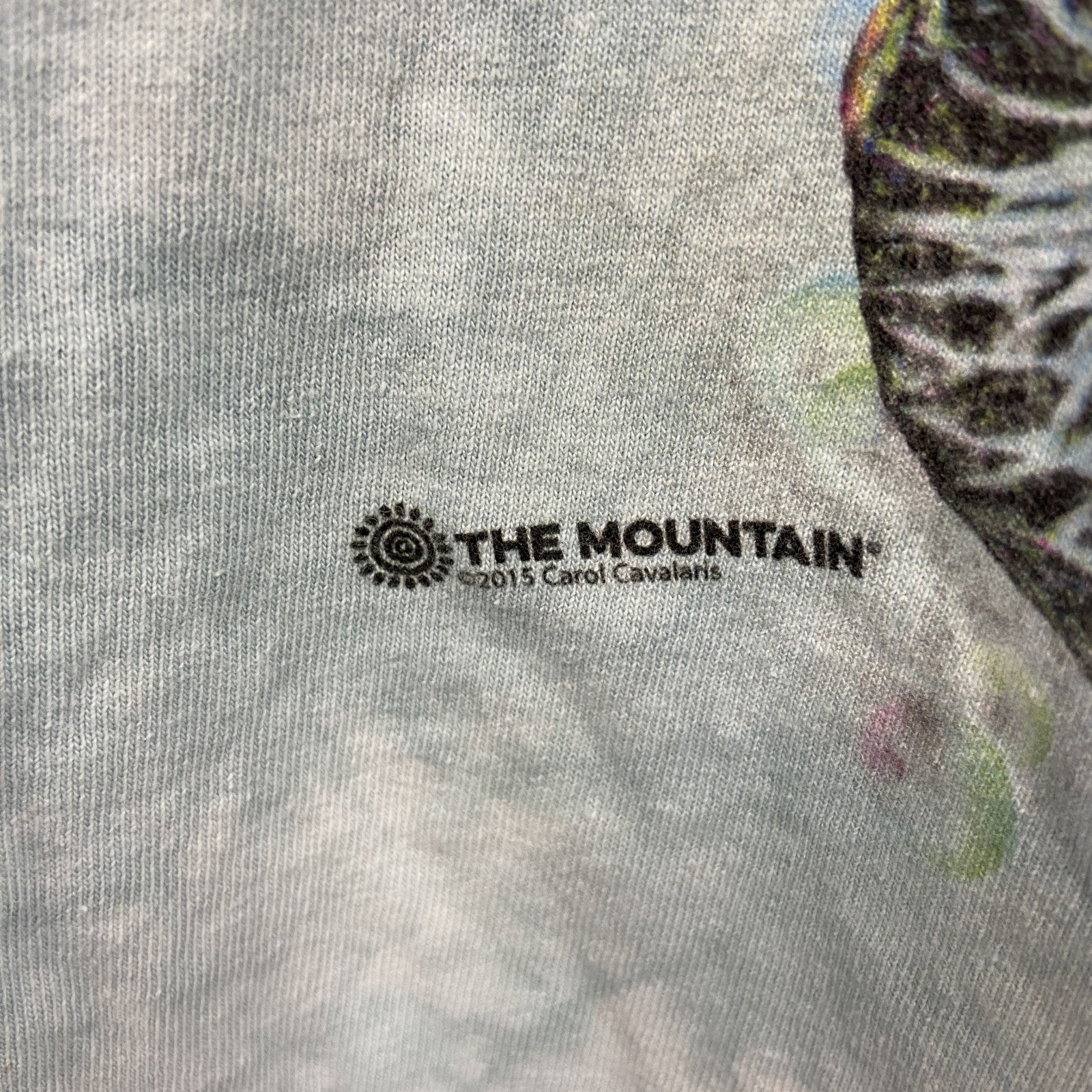 THE MOUNTAIN　ザマウンテン　半袖プリントTシャツ　タイダイ　アニマルT　水色　ライトブルー　Mサイズ