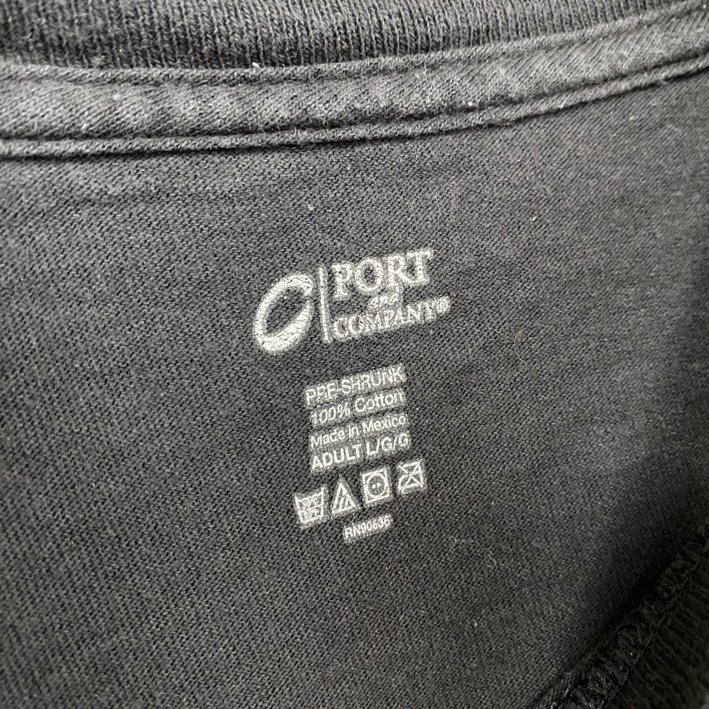PORT&COMPANY　ポート&カンパニー　BGR　半袖プリントTシャツ　黒　ブラック　Lサイズ