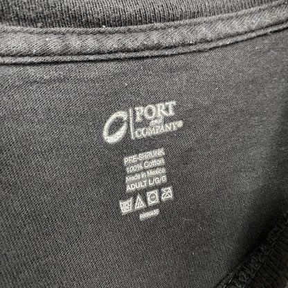 PORT&COMPANY　ポート&カンパニー　BGR　半袖プリントTシャツ　黒　ブラック　Lサイズ