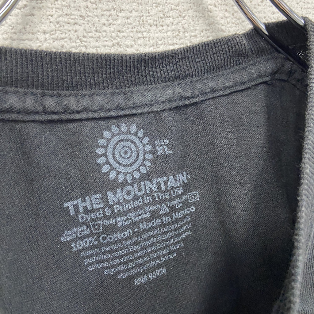 THE MOUNTAIN　ザマウンテン　半袖プリントTシャツ　タイダイ　黒　ブラック　XLサイズ