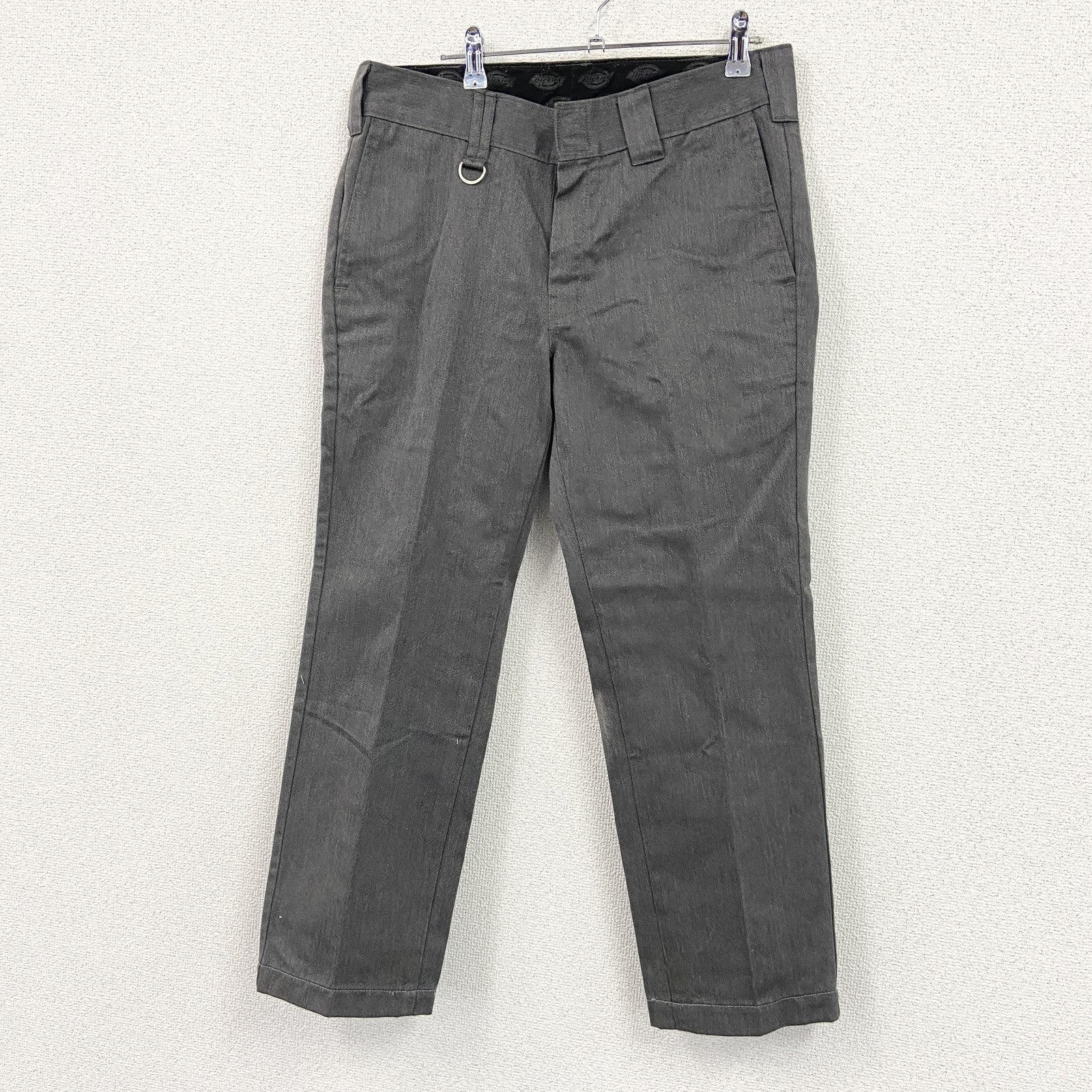 Dickies　ディッキーズ　ワークパンツ　チノパンツ　ジップフライ　キーリング付き　灰色　グレー　W32サイズ