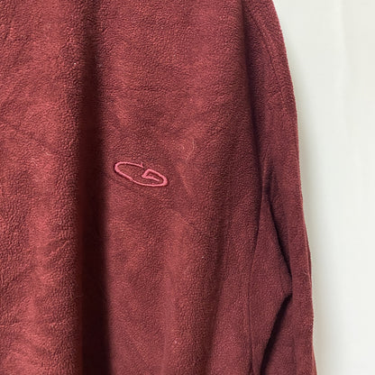古着 used　C9 by Champion チャンピオン　長袖ハーフジップフリースジャケット　ボルドー　ロゴ刺　XLサイズ