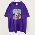 古着 used　FRUIT OF THE LOOM　半袖プリントTシャツ　ビッグT　クルーネック　00s Y2K　紫　XLサイズ