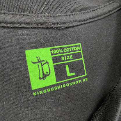 KINGBUSHIDOSHOP DE　半袖プリントTシャツ　黒　ブラック　Lサイズ
