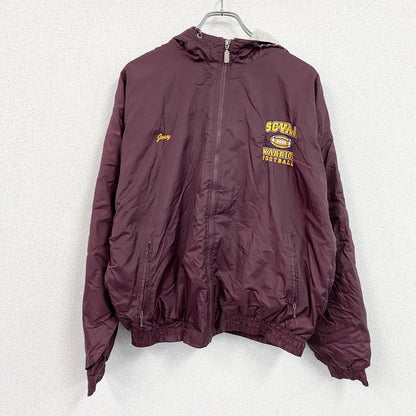 90s　Holloway　ホロウェイ　NFL　Redskins　フルジップナイロンジャケット　ヴィンテージ　ボルドー　Mサイズ　