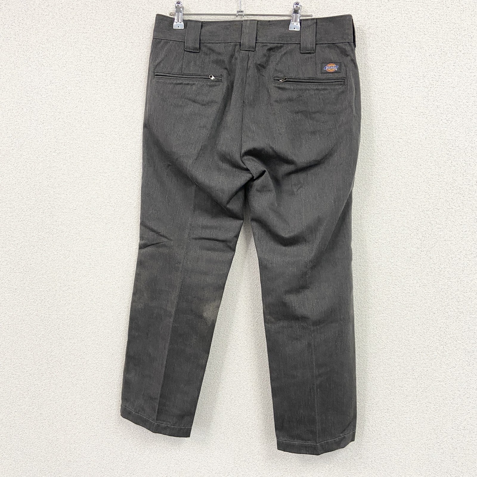 Dickies　ディッキーズ　ワークパンツ　チノパンツ　ジップフライ　キーリング付き　灰色　グレー　W32サイズ