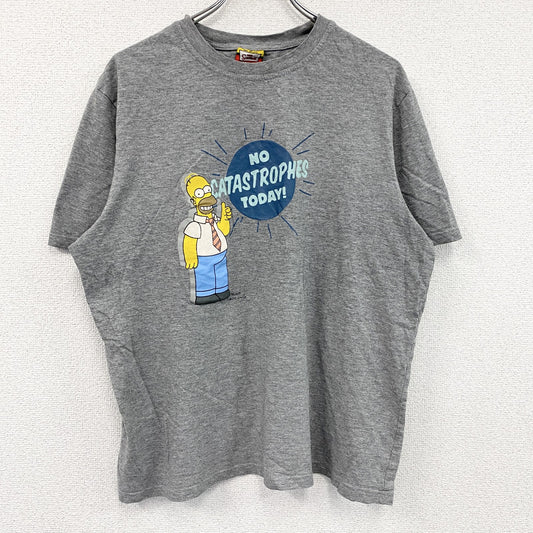 The Simpsons　ザ・シンプソンズ　半袖プリントTシャツ　灰色　グレー　Lサイズ