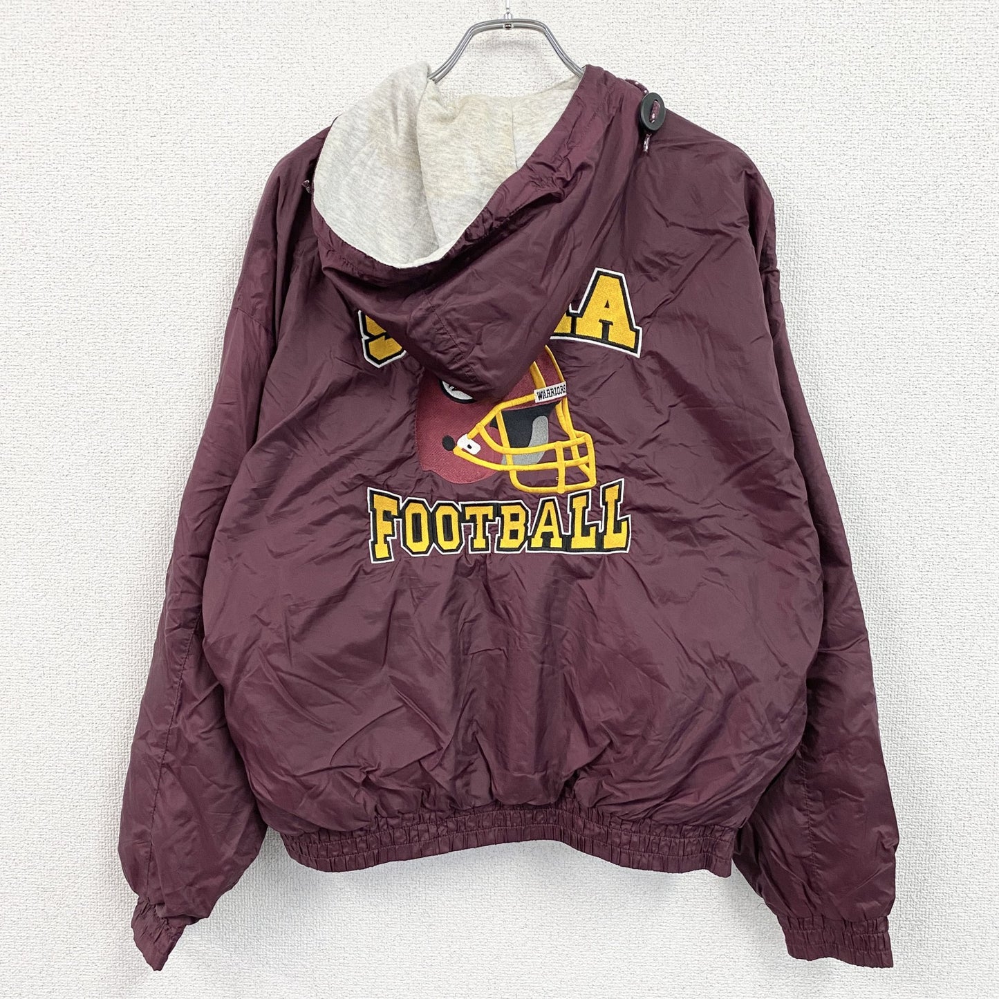 90s　Holloway　ホロウェイ　NFL　Redskins　フルジップナイロンジャケット　ヴィンテージ　ボルドー　Mサイズ　