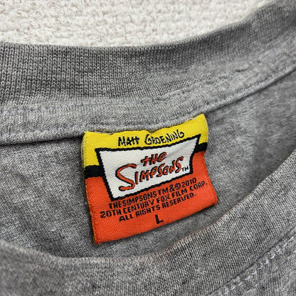 The Simpsons　ザ・シンプソンズ　半袖プリントTシャツ　灰色　グレー　Lサイズ