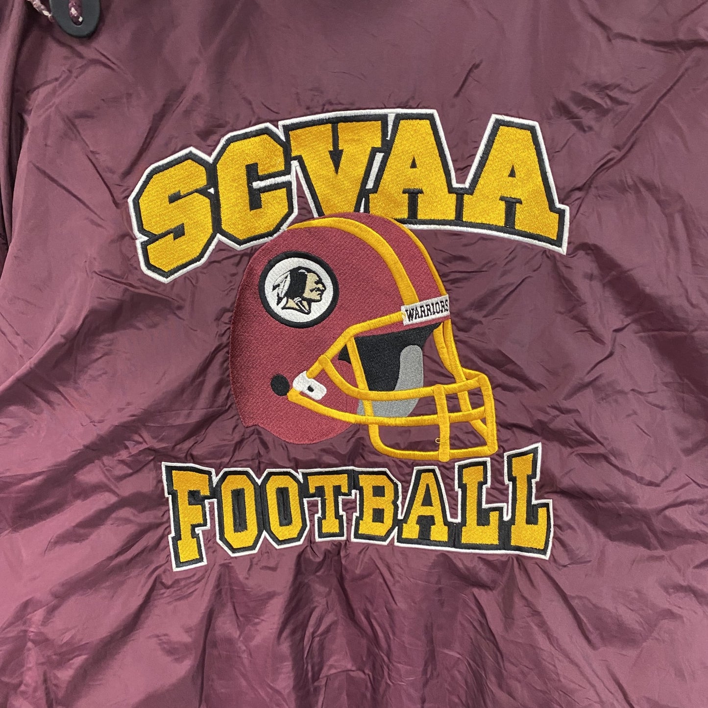 90s　Holloway　ホロウェイ　NFL　Redskins　フルジップナイロンジャケット　ヴィンテージ　ボルドー　Mサイズ　