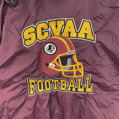 90s　Holloway　ホロウェイ　NFL　Redskins　フルジップナイロンジャケット　ヴィンテージ　ボルドー　Mサイズ　