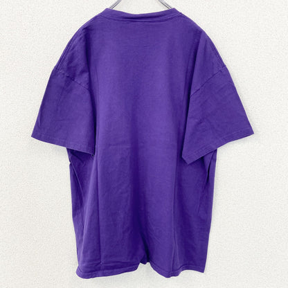 古着 used　FRUIT OF THE LOOM　半袖プリントTシャツ　ビッグT　クルーネック　00s Y2K　紫　XLサイズ
