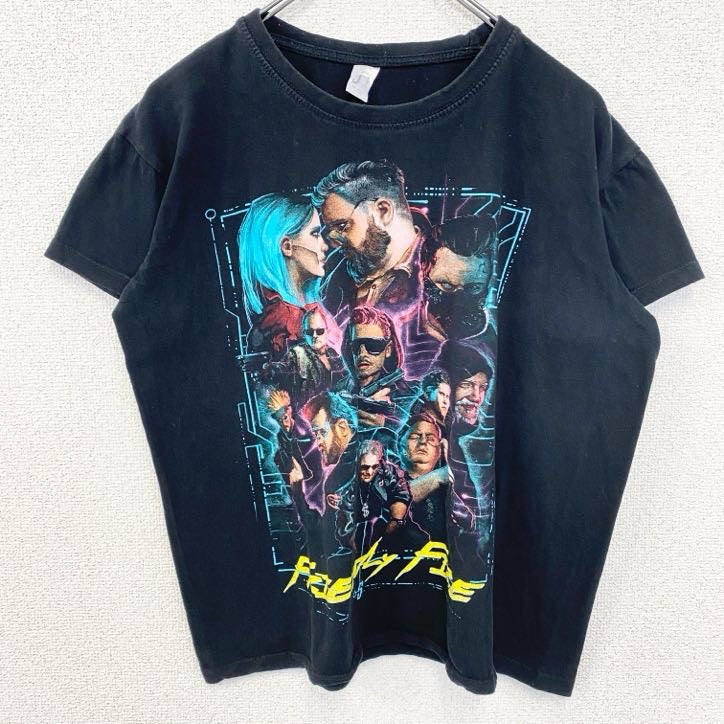 SOL’S　半袖プリントゲームTシャツ　Friendly Fire　ビックデザイン　クルーネック　黒　ブラック　Sサイズ