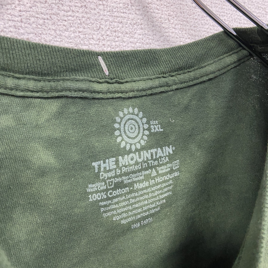 THE MOUNTAIN　ザマウンテン　半袖プリントTシャツ　タイダイ　緑　グリーン　3XLサイズ