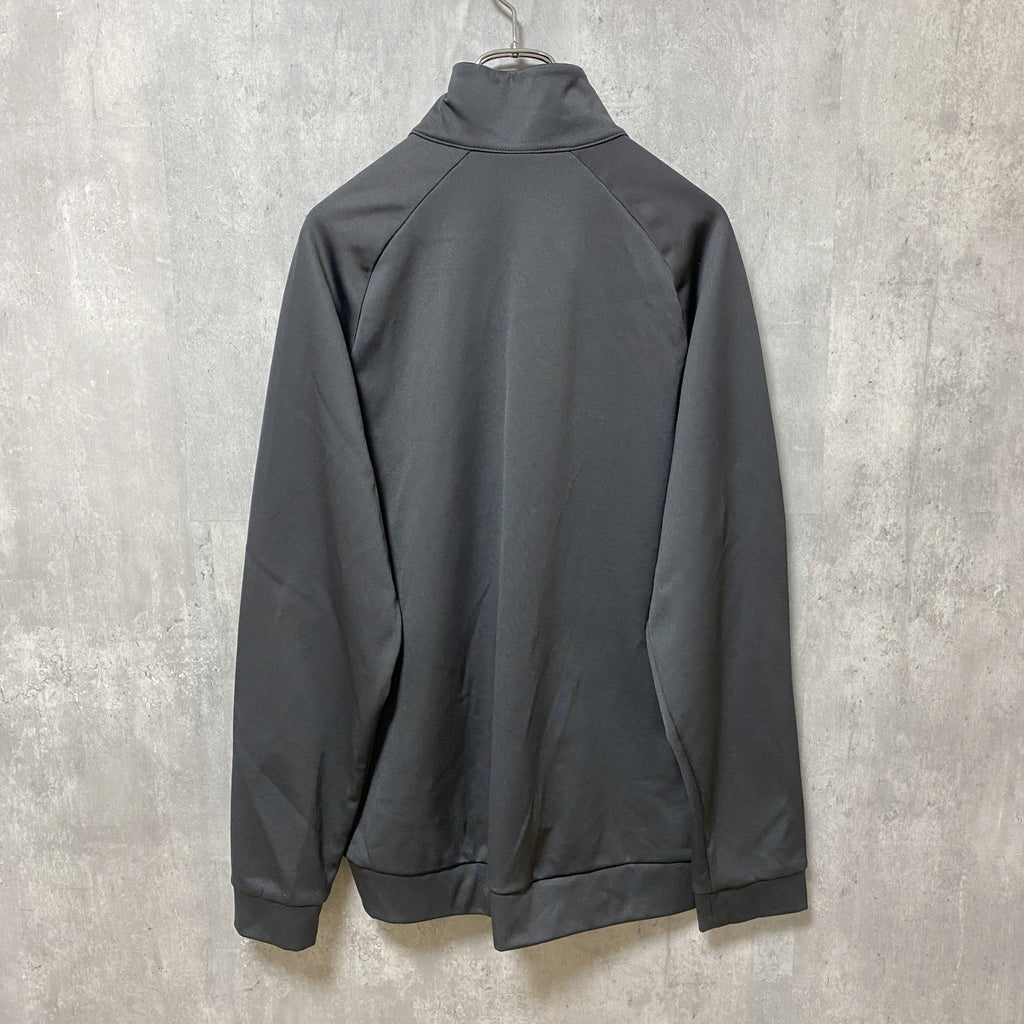 古着 used　NIKE ナイキ　長袖ハーフジップトラックジャケット　スウッシュ刺繍　グレー　秋冬服　Mサイズ