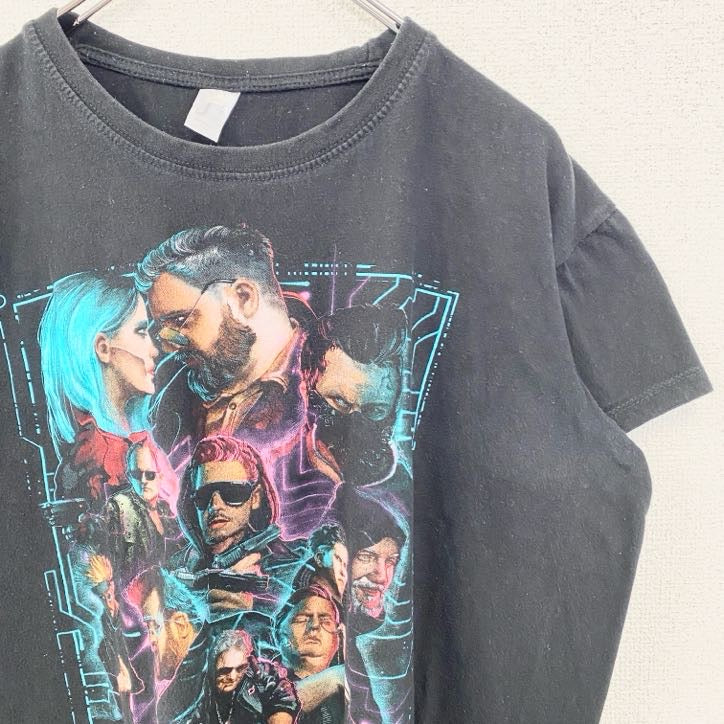 SOL’S　半袖プリントゲームTシャツ　Friendly Fire　ビックデザイン　クルーネック　黒　ブラック　Sサイズ