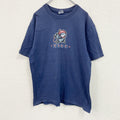 00s　CRAZY SHIRT　半袖プリントアニマルＴシャツ　シングルステッチ　ヴィンテージ　紺　ネイビー　Mサイズ