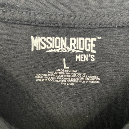 古着 used　MISSION RIDGE　ミッション リッジ　半袖プリントデザインTシャツ　クルーネック　ゴースト　黒　Lサイズ