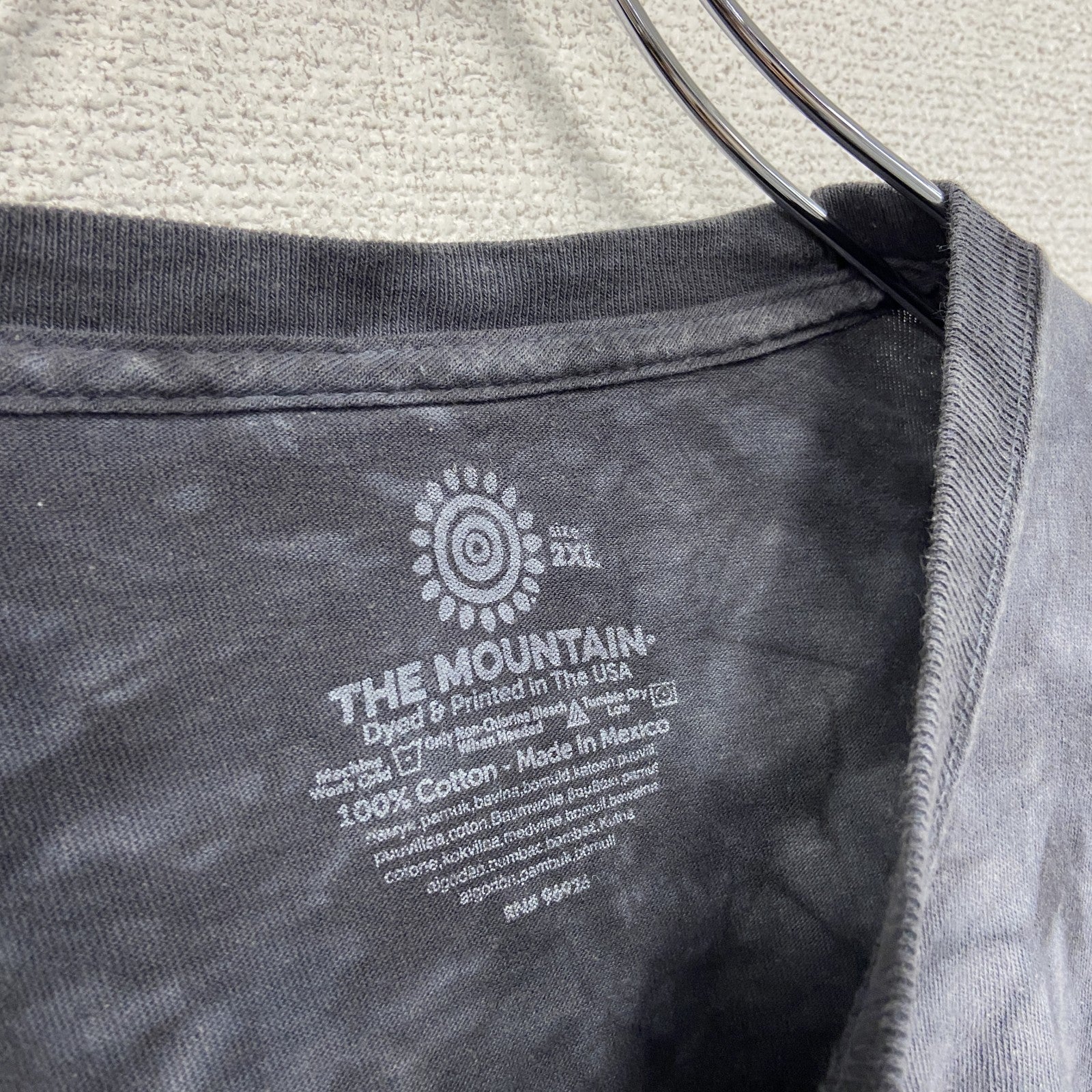 THE MOUNTAIN　ザマウンテン　半袖プリントTシャツ　タイダイ　黒　ブラック　2XLサイズ