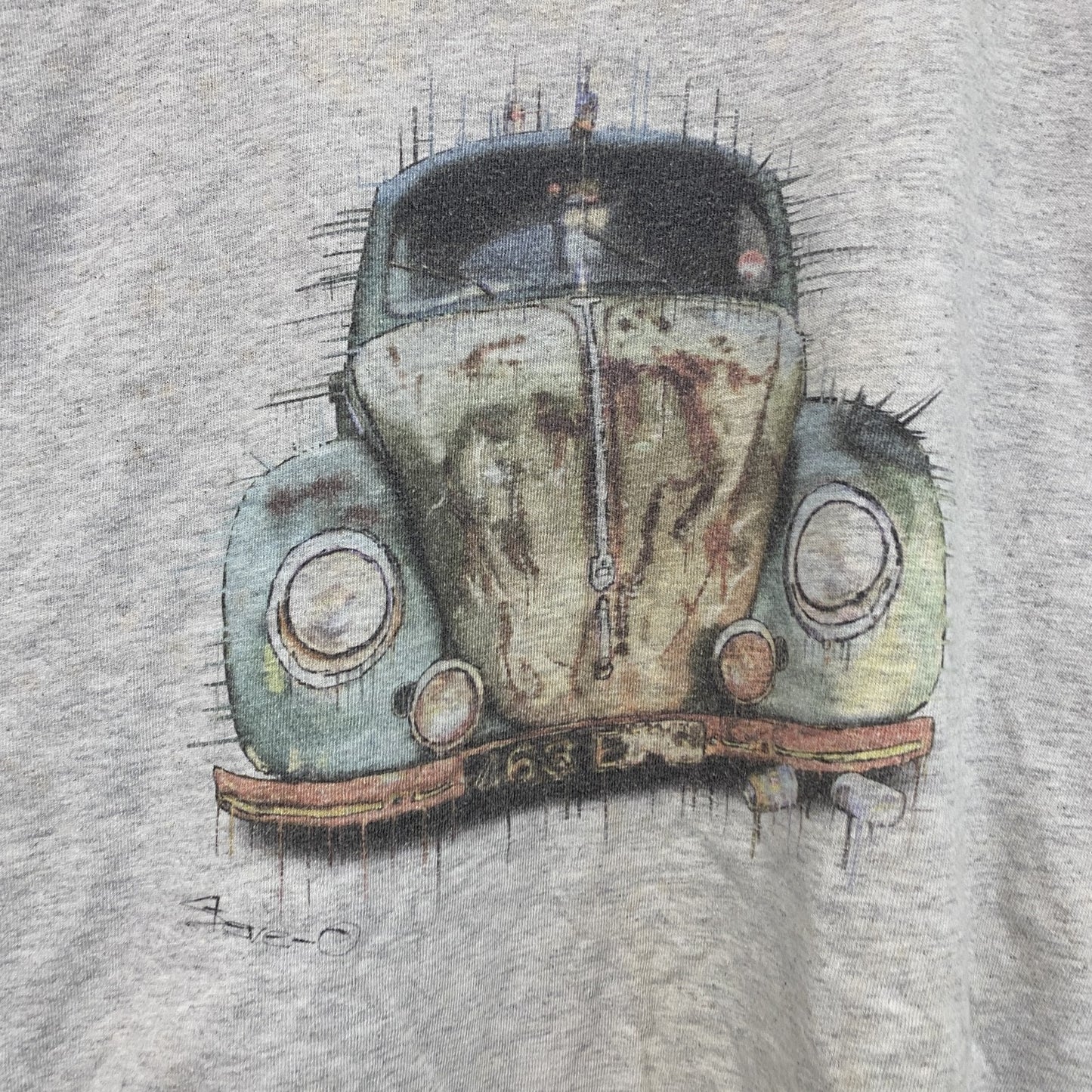 GILDAN　ギルダン　半袖プリントイラストTシャツ　Vintage Tatra T87　灰色　グレー　XLサイズ
