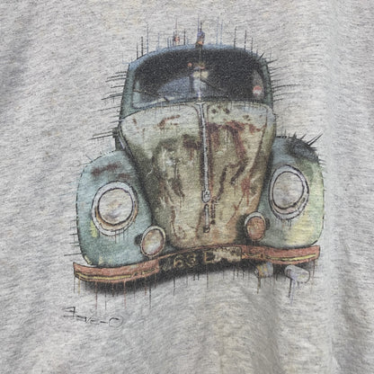 GILDAN　ギルダン　半袖プリントイラストTシャツ　Vintage Tatra T87　灰色　グレー　XLサイズ