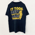 古着 used　ノーブランド　半袖プリントデザインTシャツ　ケラー ミドル スクール　虎　クルーネック　カジュアル　黒　Mサイズ