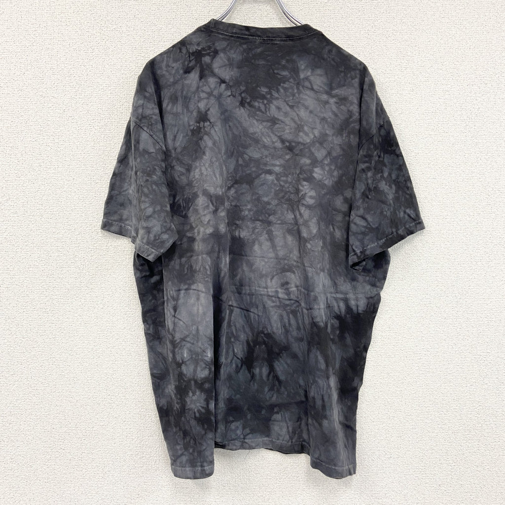 THE MOUNTAIN　ザマウンテン　半袖プリントTシャツ　タイダイ　黒　ブラック　2XLサイズ