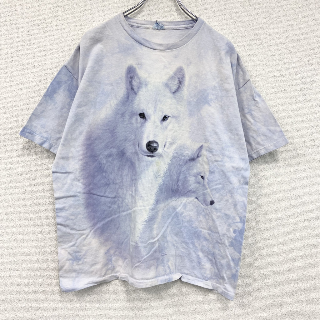 THE MOUNTAIN　ザマウンテン　半袖プリントTシャツ　アニマルT　タイダイ　白　ホワイト　XLサイズ