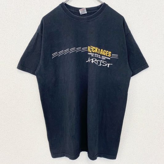 FRUIT OF THE LOOM　フルーツオブザルーム　半袖Tシャツ　両面プリント　12連プリント　黒　ブラック　Lサイズ