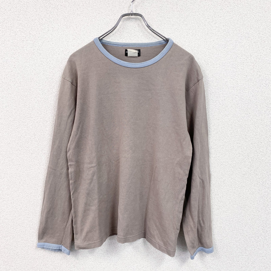 agnes b.　アニエスベー　長袖Tシャツ/ロンT　ライトベージュ　モカ　XLサイズ
