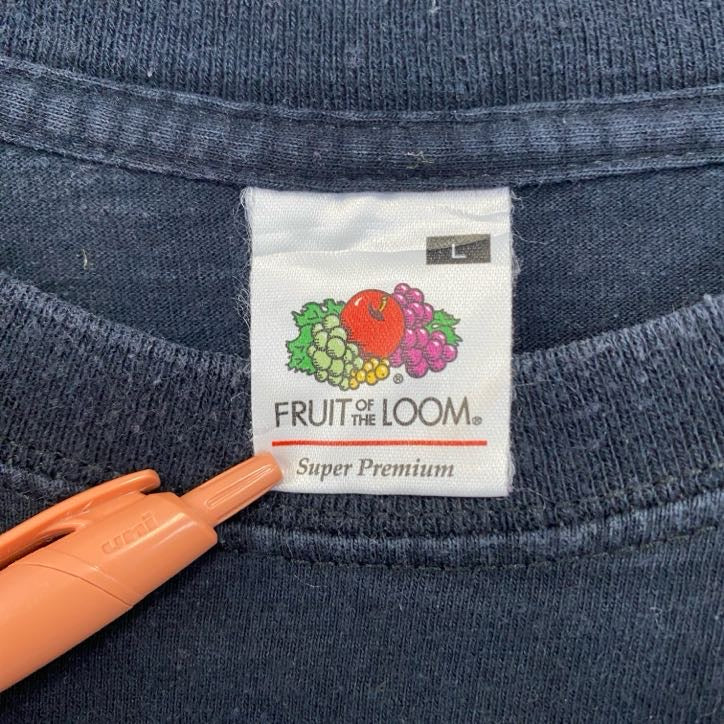 FRUIT OF THE LOOM　フルーツオブザルーム　半袖Tシャツ　両面プリント　12連プリント　黒　ブラック　Lサイズ
