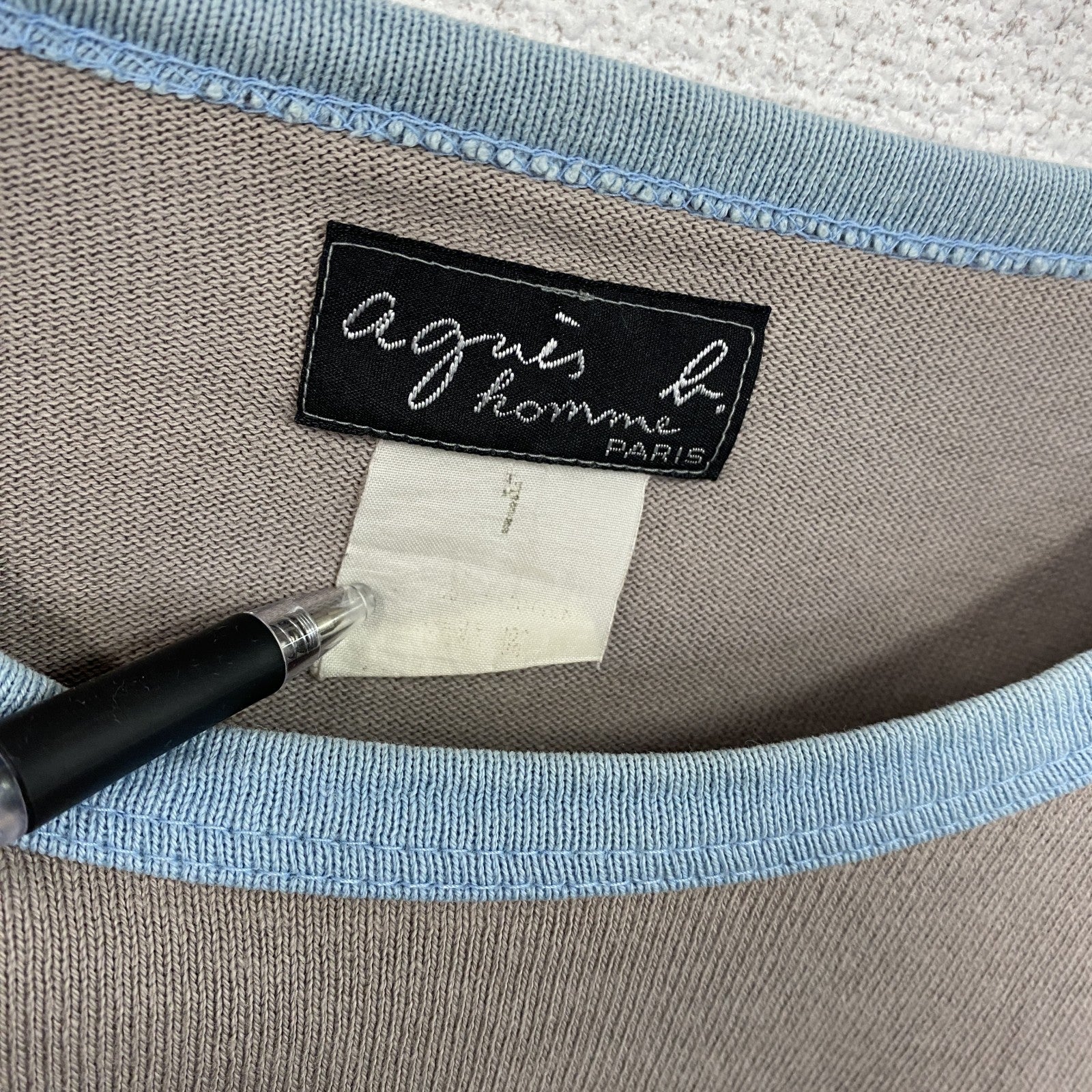 agnes b.　アニエスベー　長袖Tシャツ/ロンT　ライトベージュ　モカ　XLサイズ
