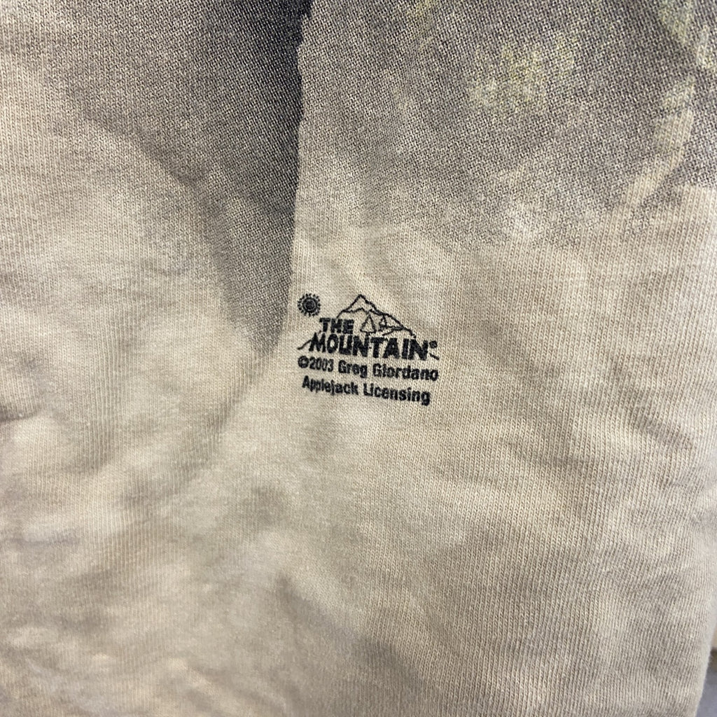 THE MOUNTAIN　ザマウンテン　半袖プリントTシャツ　アニマルT　タイダイ　ベージュ　2XLサイズ
