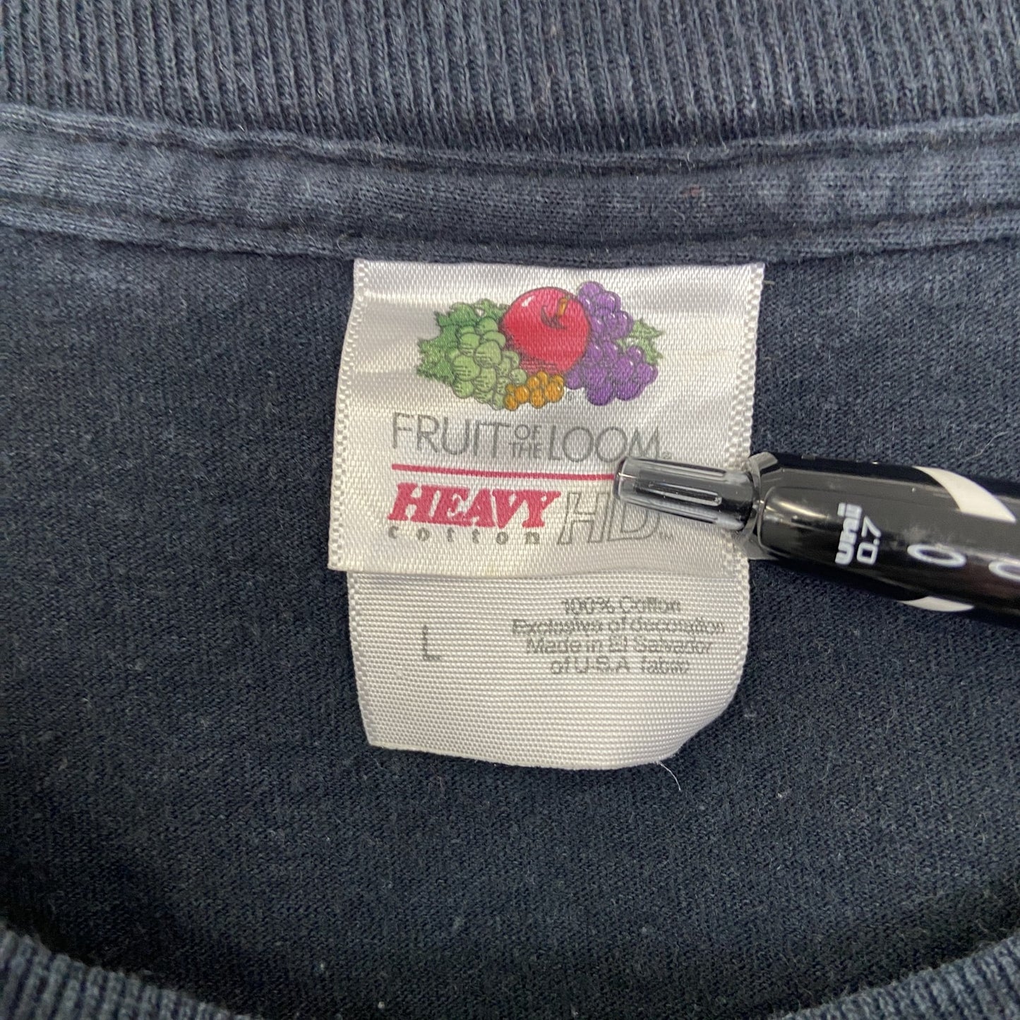 古着 used　FRUIT OF THE LOOM　半袖プリントデザインTシャツ　EHS TIGERS　クルーネック　黒　Lサイズ