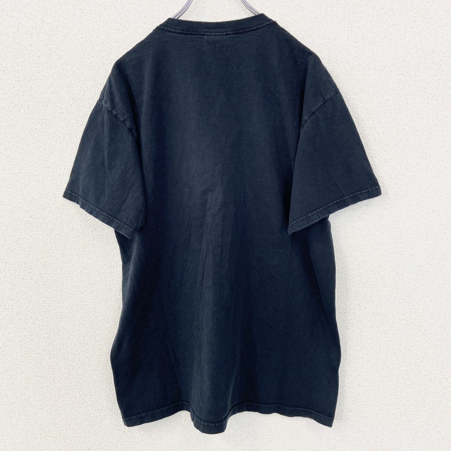 古着 used　FRUIT OF THE LOOM　半袖プリントデザインTシャツ　EHS TIGERS　クルーネック　黒　Lサイズ