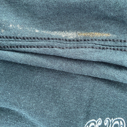 古着 used　JERZEES ジャージーズ　半袖ビッグプリントTシャツ　CRAZY SALOON　クルーネック　深緑　Lサイズ