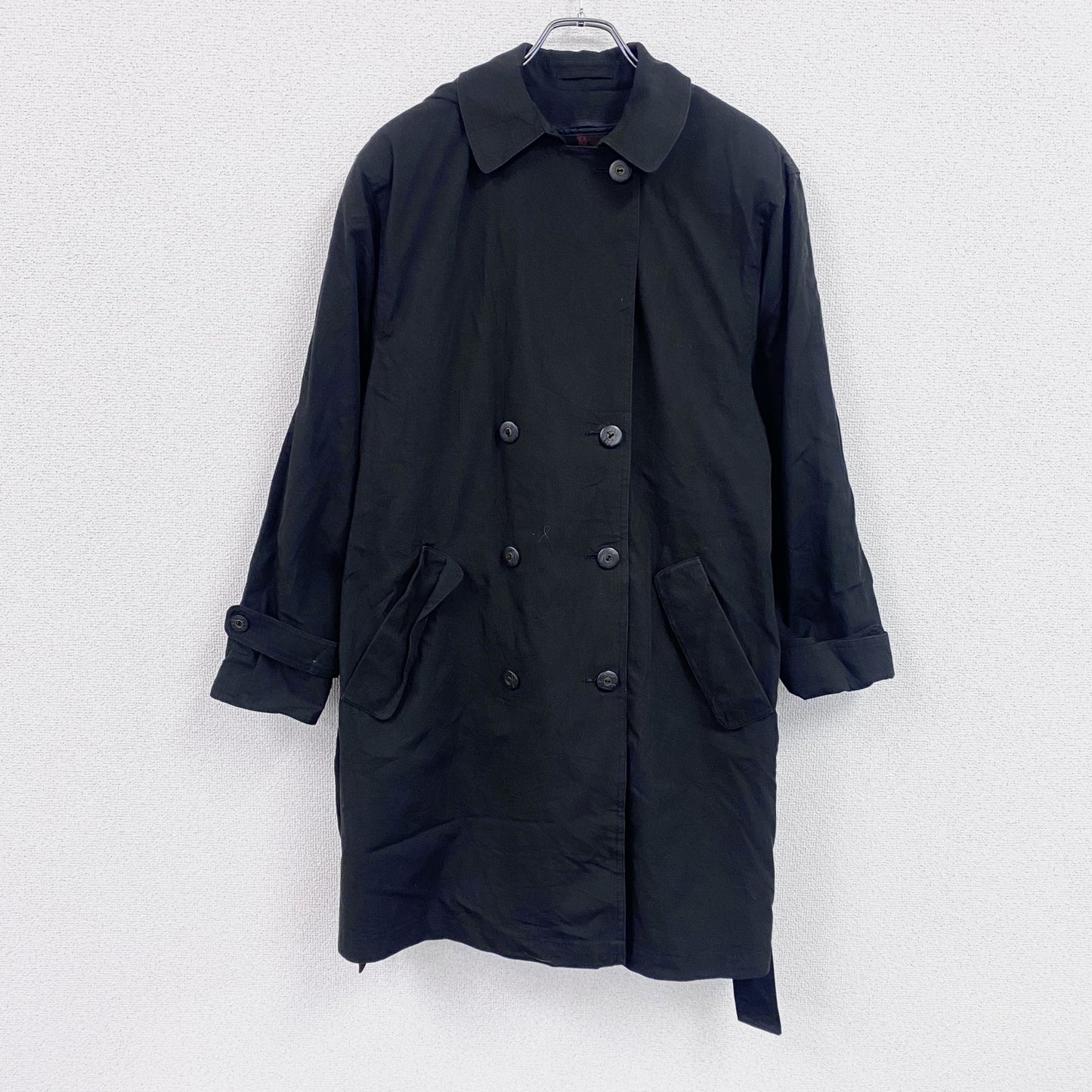LONDON FOG　ロンドンフォグ　ダブルトレンチコート　黑　ブラック　10サイズ