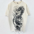 古着 used　フルーツオブザルーム　半袖両面ビッグプリントTシャツ　ドラゴン　龍　武者　和柄　ヴィンテージ　Lサイズ