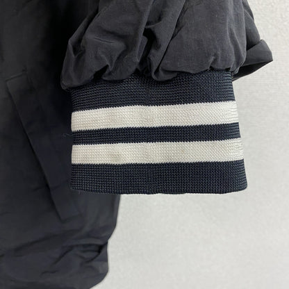 The Sportswear Konnektion　フルジップナイロンジャケット　刺繍ロゴ　アーチプリント　黒　ブラック　XLサイズ
