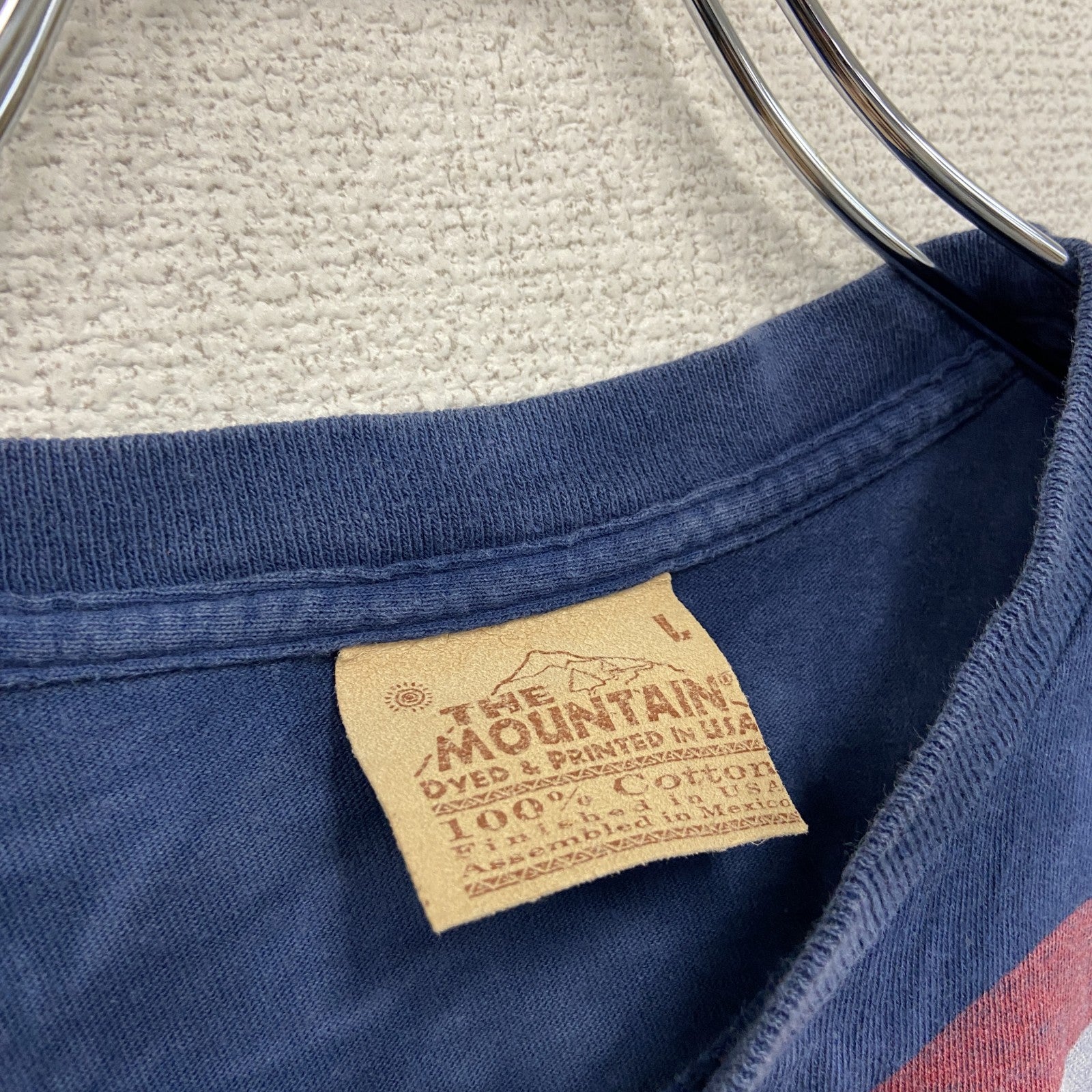 THE MOUNTAIN　ザマウンテン　半袖プリントTシャツ　アニマルT　タイダイ　青　ブルー　Lサイズ