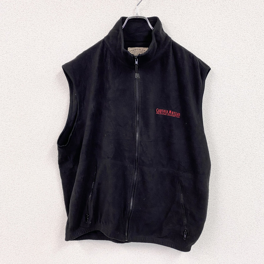 COLORADO TIMBERLINE　フルジップフリースベスト　刺繍ロゴ　黒　ブラック　XLサイズ